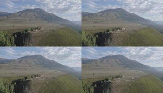 新疆禾木风景航拍高清在线视频素材下载