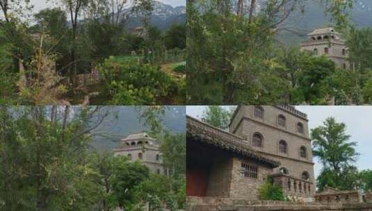 嵩山脚下杨家门村落风景19高清在线视频素材下载