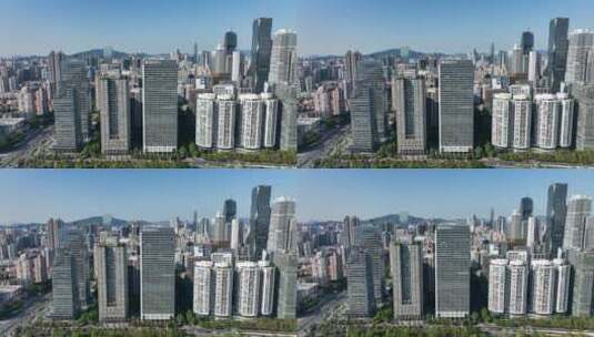 广州珠江新城CBD建筑群航拍高清在线视频素材下载