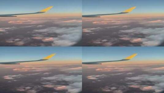 飞机飞行中拍摄天空高清在线视频素材下载