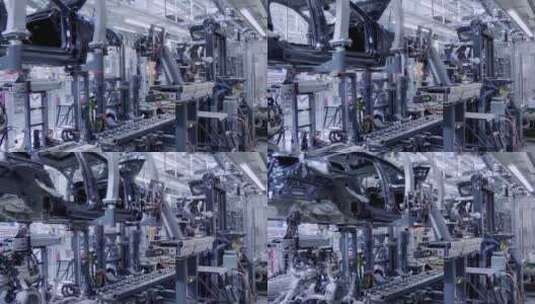 现代工厂自动生产线高清在线视频素材下载