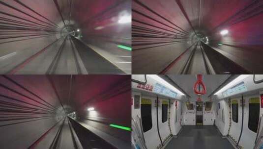 地铁 隧道 地下 驾驶室 穿梭高清在线视频素材下载