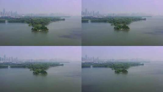 武汉东湖风光航拍4K视频高清在线视频素材下载