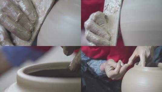 制作陶瓷 陶瓷拉坯高清在线视频素材下载