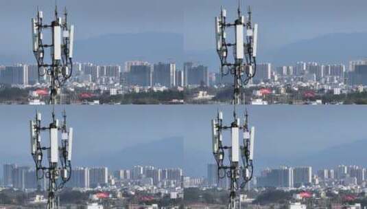 移动通信天线信号塔高清在线视频素材下载