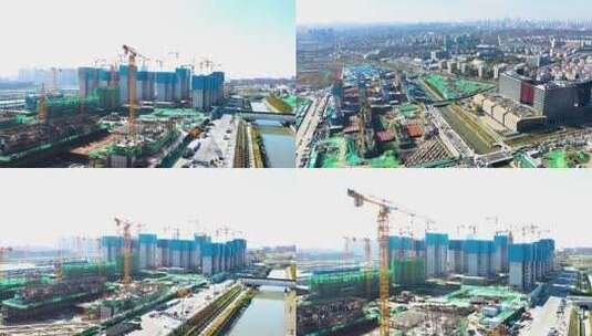 南京 南部新城 建设 航拍 8286高清在线视频素材下载