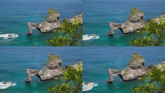 大海中的岩石高清在线视频素材下载