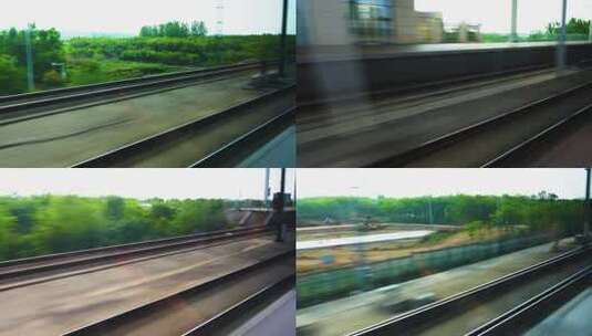 坐火车望向窗外回忆高清在线视频素材下载
