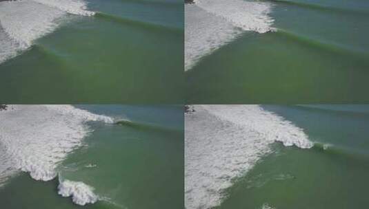 新西兰冲浪海浪的鸟瞰图高清在线视频素材下载