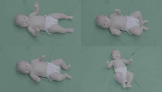 绿幕下的宝宝（横和竖）高清在线视频素材下载