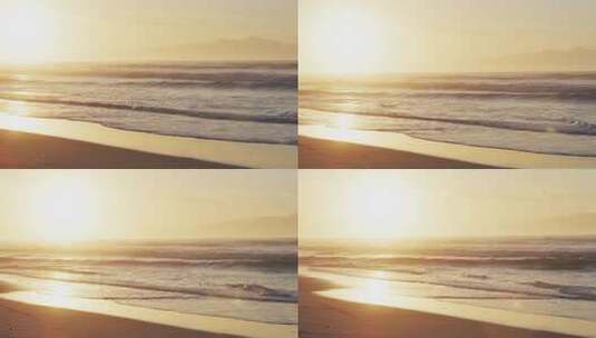 日落时的海滩高清在线视频素材下载