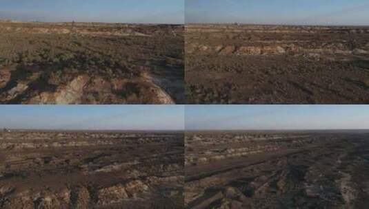 B新疆准噶尔北缘戈壁沙漠航拍1高清在线视频素材下载