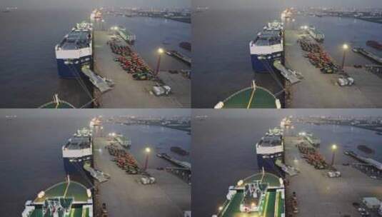 航拍中国运输汽车货轮高清在线视频素材下载