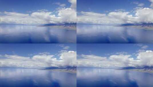 赛里木湖绝美自然风光风光航拍高清在线视频素材下载