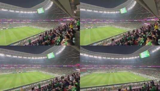 北京工人体育场球迷为北京国安呐喊助威高清在线视频素材下载