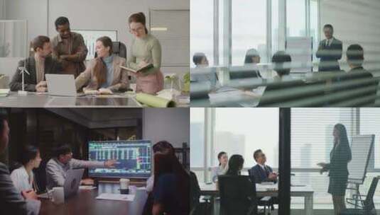 【合集】现代商务办公团队会议高清在线视频素材下载