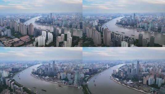 上海市黄埔滨江城市风光高清在线视频素材下载