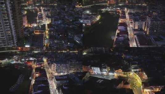 厦门思明区夜景航拍高清在线视频素材下载
