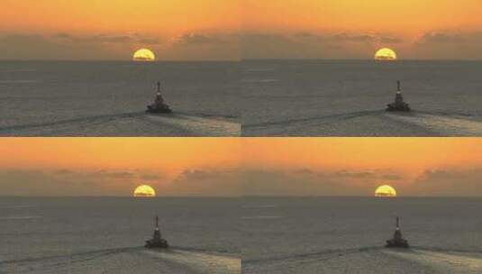 海洋 日落 黄昏 天空 太阳 海浪 日出 海面高清在线视频素材下载