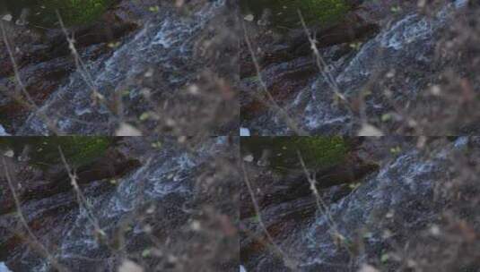 清澈的山涧溪水高速升格4K镜头高清在线视频素材下载