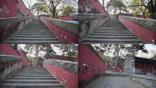 北京4a级景区戒台寺台阶视频素材高清在线视频素材下载