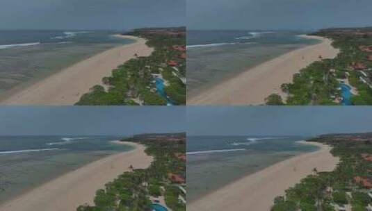 原创 印尼巴厘岛金巴兰海滩自然风光航拍高清在线视频素材下载