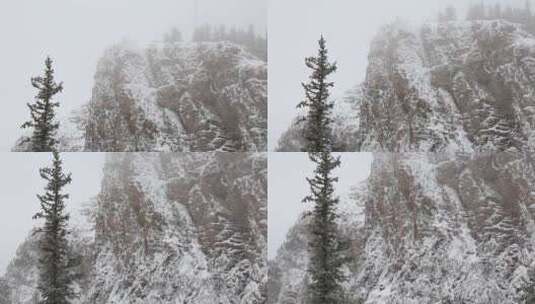 贺兰山金顶雪景视频 (8)高清在线视频素材下载