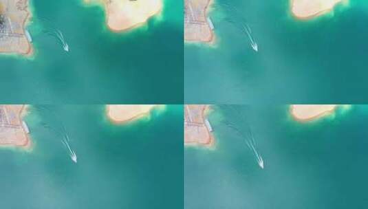 湖泊 岛屿 小船 涟漪  户外高清在线视频素材下载