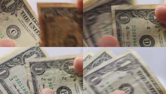 美元货币纸币高清在线视频素材下载