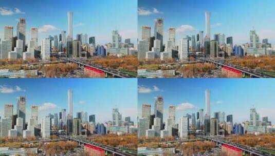 北京国贸交通车流高清在线视频素材下载