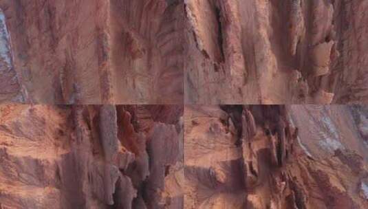 航拍3倍特写大红山峡谷高清在线视频素材下载