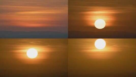 日出延时摄影太阳升起东方红高清在线视频素材下载