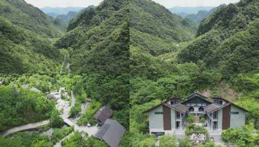 航拍湖北神农架官门山景区高清在线视频素材下载