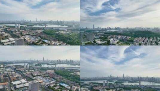 4K航拍南京玄武湖紫峰大厦全景合集高清在线视频素材下载