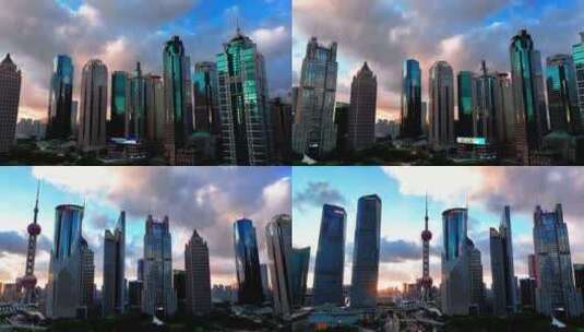 4K拍摄上海城市建筑地标风光高清在线视频素材下载