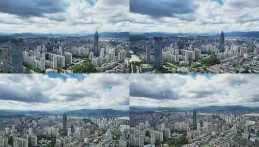 浙江温州城市大景世贸大厦航拍高清在线视频素材下载