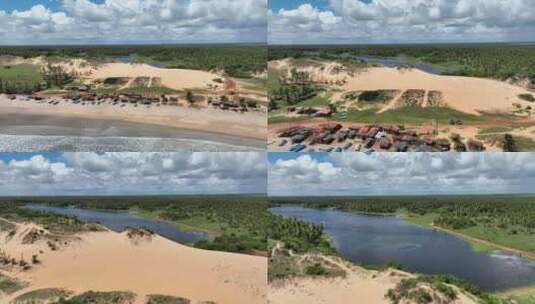 巴西北里奥格兰德图罗斯的苏池塘海滩。高清在线视频素材下载