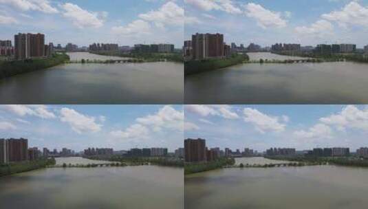 江西抚州梦湖景区航拍高清在线视频素材下载