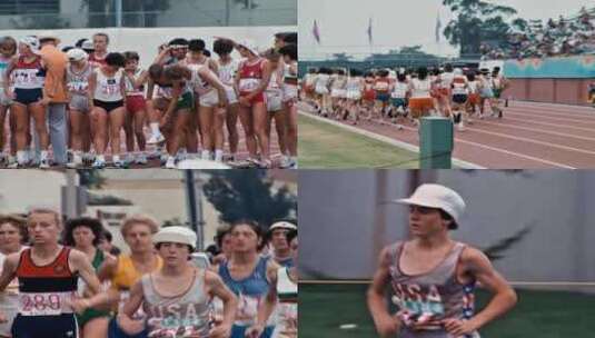 奥运会第一届女子马拉松赛 1984年奥运会高清在线视频素材下载