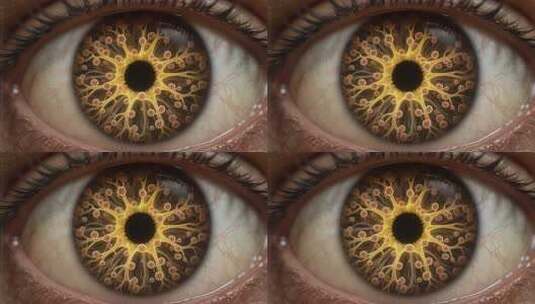 眼球细胞结构微距特写高清在线视频素材下载