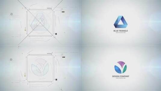 整洁简单明亮线条描绘logo演绎AE模板高清AE视频素材下载