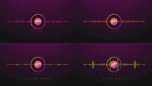 AE炫酷音频可视化音波logo效果AE模板高清AE视频素材下载
