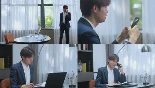 电话销售办公日常高清在线视频素材下载