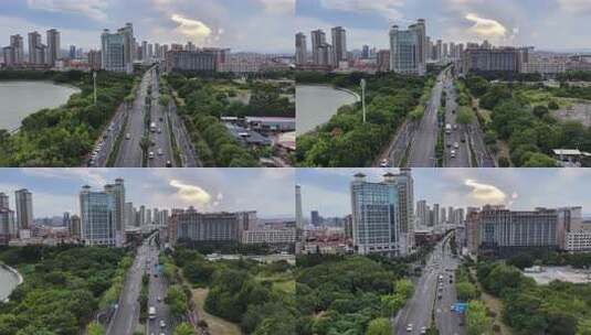 泉州明州康复医院航拍月子中心高清在线视频素材下载