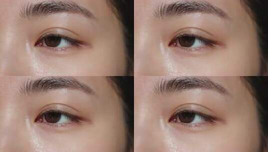 女性眼睛微距特写素材高清在线视频素材下载