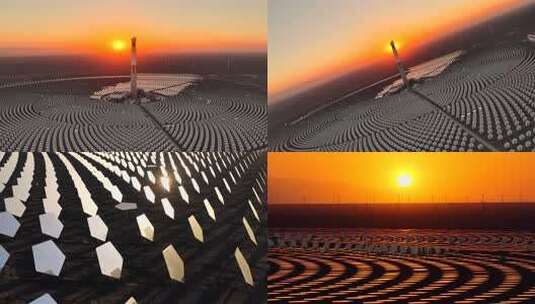 熔盐塔式光热发电站高清在线视频素材下载