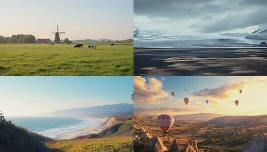 行车途中的风景（国外版）高清在线视频素材下载