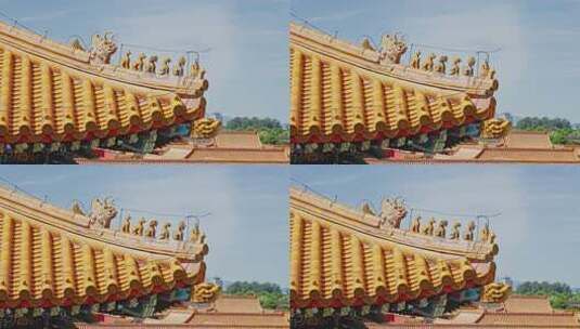 故宫宫殿屋脊兽0283高清在线视频素材下载