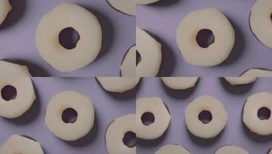 白色甜甜圈高清在线视频素材下载
