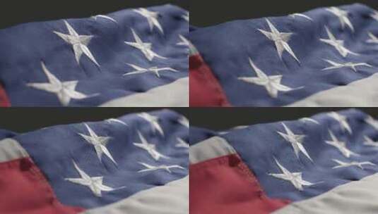 美国国旗的特写镜头高清在线视频素材下载